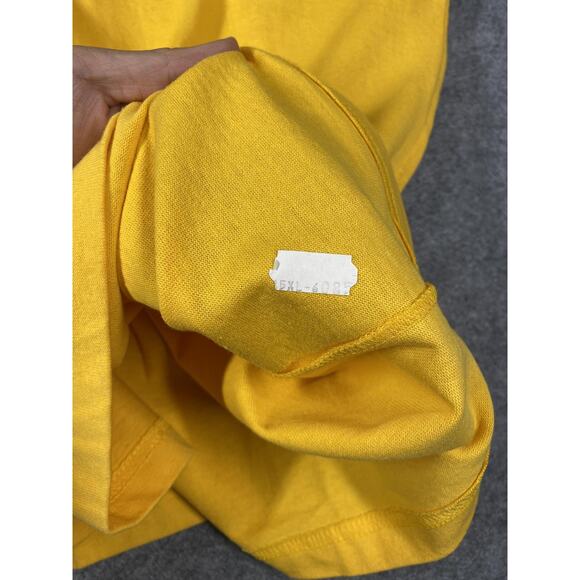 Vintage Converse Shirt Mens Extra Large Yellow Quarter Zip Made USA 80s 90s - Picture 9 of 10